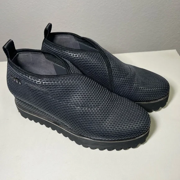 United Nude Black Textured Platform Shoes - Picture 5 of 10